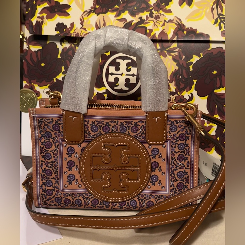 Sold Tory Burch Ella printed mini tote